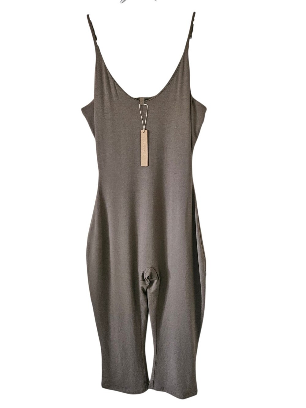 NWT SKIMS Smooth Lounge Skimpy Strap Catsuit Truffle Size Large